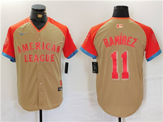 American League #11 Jose Ramirez Cream 2024 MLB All-Star Game Limited Jersey