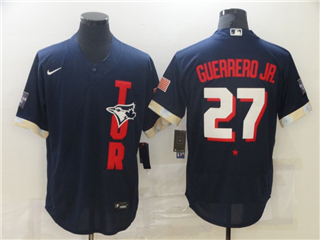 Toronto Blue Jays #27 Vladimir Guerrero Jr. Navy 2021 MLB All-Star Game Flex Base Jersey