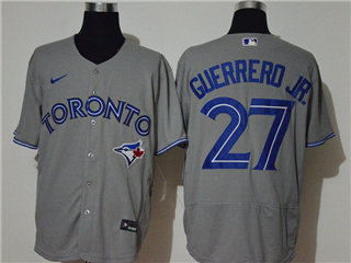 Toronto Blue Jays #27 Vladimir Guerrero Jr. Gray 2020 flex Base Jersey