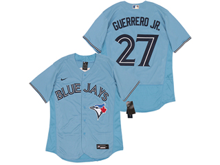 Toronto Blue Jays #27 Vladimir Guerrero Jr. Alternate Powder Blue 2020 Flex Base Jersey