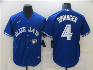 Toronto Blue Jays #4 George Springer Blue 2020 Cool Base Jersey