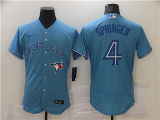 Toronto Blue Jays #4 George Springer Alternate Powder Blue 2020 Flex Base Jersey