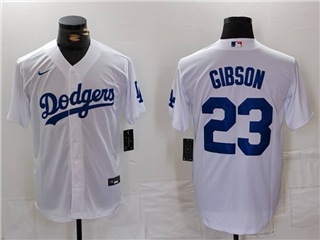 Los Angeles Dodgers #23 Kirk Gibson White Jersey