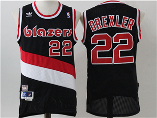 Portland Trail Blazers #22 Clyde Drexler Black Hardwood Classic Jersey