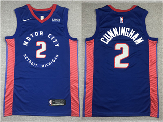 Detroit Pistons #2 Cade Cunningham 2020-21 Blue City Edition Swingman Jersey