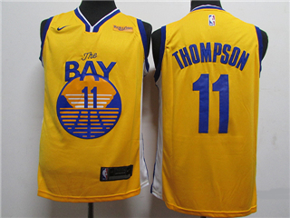 Golden State Warriors #11 Klay Thompson 20119/20 Yellow City Edition Swingman Jersey