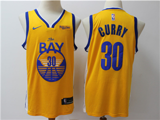 Golden State Warriors #30 Stephen Curry 20119/20 Yellow City Edition Swingman Jersey