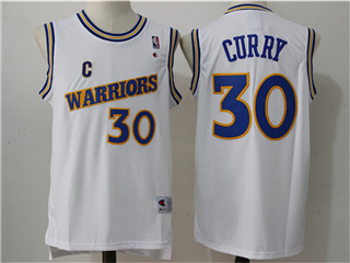 Golden State Warriors #30 Stephen Curry Throwback Blue Jersey