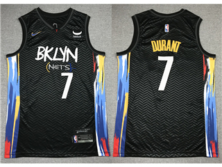 Brooklyn Nets #7 Kevin Durant 2020-21 Black City Edition Swingman Jersey