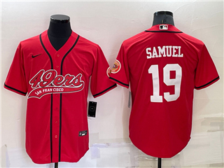 San Francisco 49ers #19 Deebo Samuel Red Baseball Cool Base Jersey