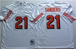 San Francisco 49ers #21 Deion Sanders 1994 Throwback White Jersey