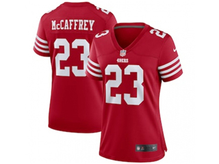 San Francisco 49ers #23 Christian McCaffrey Women's  2022 Red Vapor Limited Jersey