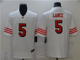 San Francisco 49ers #5 Trey Lance White Color Rush Limited Jersey