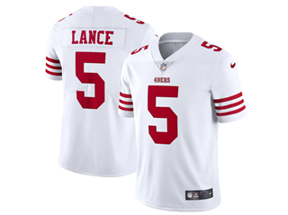 San Francisco 49ers #5 Trey Lance 2022 White Vapor Limited Jersey