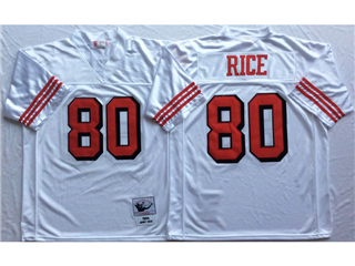 San Francisco 49ers #80 Jerry Rice 1994 Throwback White Jersey