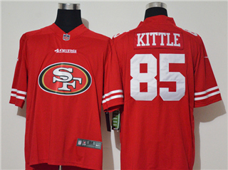 San Francisco 49ers #85 George Kittle Red Team Big Logo Vapor Limited Jersey