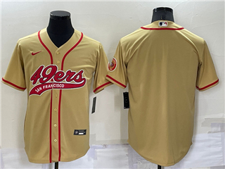 San Francisco 49ers Gold Baseball Cool Base Team Jersey