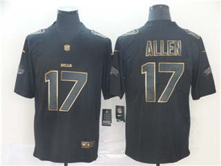 Buffalo Bills #17 Josh Allen Black Gold Vapor Limited Jersey