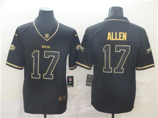 Buffalo Bills #17 Josh Allen Black Gold Vapor Limited Jersey