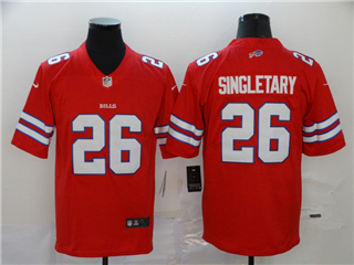 Buffalo Bills #26 Devin Singletary Red Alternate Vapor Limited Jersey