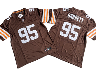 Cleveland Browns #95 Myles Garrett Brown Vapor F.U.S.E. Limited Jersey