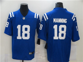 Indianapolis Colts #18 Peyton Manning Blue Vapor Limited Jersey