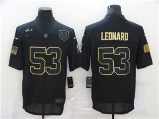 Indianapolis Colts #53 Darius Leonard 2020 Black Salute To Service Limited Jersey