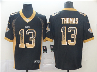 New Orleans Saints #13 Michael Thomas Black Drift Fashion Limited Jersey