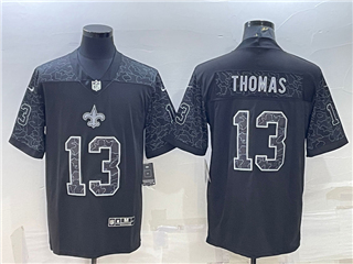 New Orleans Saints #13 Michael Thomas Black RFLCTV Limited Jersey