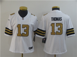 New Orleans Saints #13 Michael Thomas Women's White Color Rush Limited Jersey