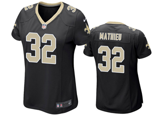 New Orleans Saints #32 Tyrann Mathieu Women's Black Vapor Limited Jersey