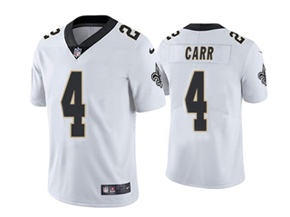 New Orleans Saints #4 Derek Carr Youth White Vapor Limited Jersey