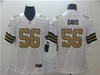 New Orleans Saints #56 Demario Davis White Color Rush Limited Jersey