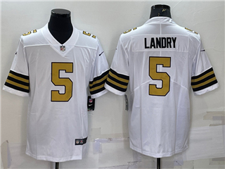 New Orleans Saints #5 Jarvis Landry White Color Rush Limited Jersey