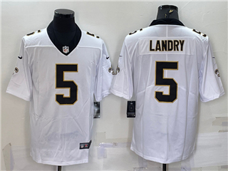 New Orleans Saints #5 Jarvis Landry White Vapor Limited Jersey