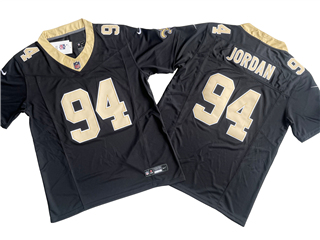 New Orleans Saints #94 Cameron Jordan Black Vapor F.U.S.E. Limited Jersey