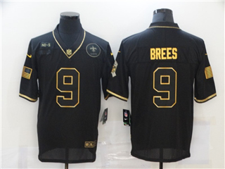 New Orleans Saints #9 Drew Brees 2020 Black Gold Salute To Service Limited Jersey