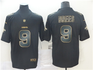 New Orleans Saints #9 Drew Brees Black Gold Vapor Limited Jersey