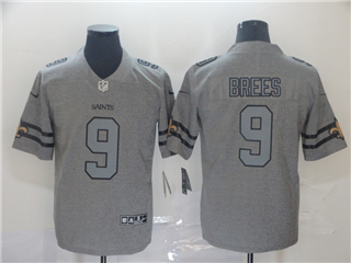 New Orleans Saints #9 Drew Brees 2019 Gray Gridiron Gray Limited Jersey