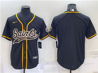 New Orleans Saints Black Baseball Cool Base Team Jersey