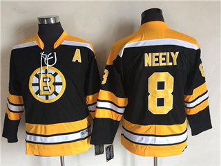 Boston Bruins #8 Cam Neely Youth Vintage CCM Black Jersey