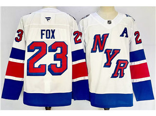 New York Rangers #23 Adam Fox 2024 Stadium Series White Jersey