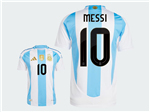 Argentina 2024 Home Blue/White Soccer Jersey with #10 Messi printing