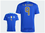 Argentina 2024 Away Blue Soccer Jersey with #9 J.Alvarez printing