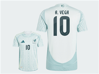 Mexico 2024 Away Light Gray Soccer Jersey with #10 A.VEGA Printing